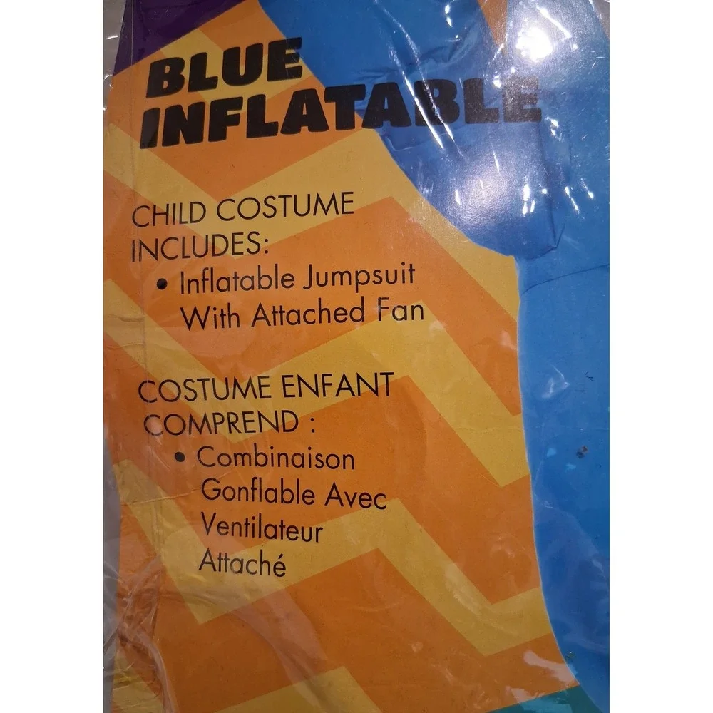 Fall Guys Blue Inflatable Child Costume InSpirit Designs One Size Fits Up To 14